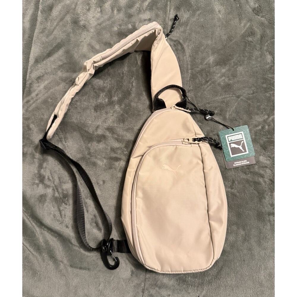 NWT PUMA Unisex Light Beige Myriad Sling Crossbody Bag OS